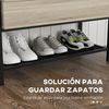 Banco Zapatero Melamina De Madera Acero Homcom 84x39,5x61 Cm Roble