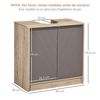 Mueble Para Debajo Del Lavabo De Melamina Homcom 60x30x59,8 Cm Roble