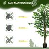 Ficus Artificial Con Maceta De Peva Homcom Ø15x150 Cm Verde