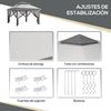 Carpa Plegable De Acero Tela Oxford 326x326x272 Cm-outsunny. Gris