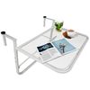 Mesa Colgante Balcón Ajustable De Metal 60x56,5x45 Cm-outsunny.blanco