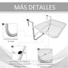 Mesa Colgante Balcón Ajustable De Metal 60x56,5x45 Cm-outsunny.blanco