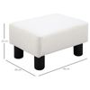 Reposapiés Otomano De Piel Sintética Homcom 40x30x24 Cm Blanco