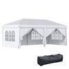 Carpa Plegable De Acero Tela Oxford 585x295x270 Cm-outsunny. Blanco