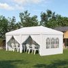 Carpa Plegable De Acero Tela Oxford 585x295x270 Cm-outsunny. Blanco