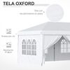 Carpa Plegable De Acero Tela Oxford 585x295x270 Cm-outsunny. Blanco