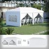 Carpa Plegable De Acero Tela Oxford 585x295x270 Cm-outsunny. Blanco