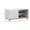 Mueble Tv De Salón Con Rueda De Melamina Homcom 80x45x39,5 Cm Blanco