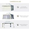 Cenador De Jardín De Aluminio Poliéster 4x3x2,8m-outsunny. Blanco