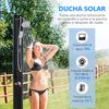 Ducha Solar Exterior De Plástico Abs 17,5x14,5x216 Cm-outsunny. Negro