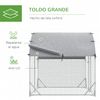 Gallinero De Acero Galvanizado Tela 280x190x197 Cm-pawhut. Plata