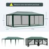 Carpa De Jardín De Metal Pe 570x290x255 Cm-outsunny. Verde