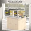 Caja De Almacenamiento Apilable De Plástico Homcom 60x42x34cm Blanco