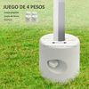 Pesos Para Carpas De Hdpe Ø22,5/24x25,5 Cm-outsunny. Blanco