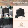 Carrito De La Compra De Pp Aluminio Homcom 48x43x95 Cm Negro