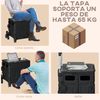 Carrito De La Compra De Pp Aluminio Homcom 48x43x95 Cm Negro