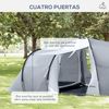 Tienda De Campaña Outsunny Tela Oxford, 590x245x193 Cm, Gris