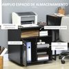 Soporte Para Impresora Móvil De Melamina Homcom 60x50x65,5cm - Negro