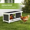 Ponedero Para Gallinas De Madera De Abeto 66x37x34 Cm-pawhut. Gris