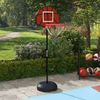 Canasta De Baloncesto Sportnow Pe Acero, Ø38x129-179 Cm, Negro