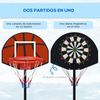 Canasta De Baloncesto Sportnow Pe Acero, Ø38x129-179 Cm, Negro