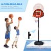 Canasta De Baloncesto Sportnow Pe Acero, Ø38x129-179 Cm, Negro