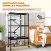 Jaula Para Animales Pequeños De Acero 78x45,5x136 Cm-pawhut. Negro