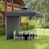 Carpa Plegable De Acero Tela Oxford 247x247x268 Cm-outsunny. Gris