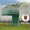 Carpa Plegable De Acero Tela Oxford 247x247x268 Cm-outsunny. Verde