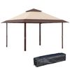 Carpa Plegable De Acero Tela Oxford 385x385x298 Cm-outsunny. Multi