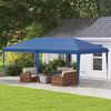 Carpa Plegable De Acero Tela Oxford 585x295x270 Cm-outsunny. Azul