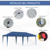 Carpa Plegable De Acero Tela Oxford 585x295x270 Cm-outsunny. Azul