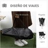 Silla De Camping De Acero Tela Oxford 61x54x66 Cm-outsunny. Negro