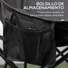 Silla De Camping De Acero Tela Oxford 61x54x66 Cm-outsunny. Negro