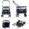 Carrito Para Perros De Tela Oxford Acero 81x58x97,5 Cm-pawhut. Azul