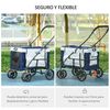 Carrito Para Perros De Tela Oxford Acero 81x58x97,5 Cm-pawhut. Azul