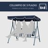 Columpio De Jardín Outsunny Poliéster Acero 172x110x153 Cm Azul