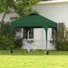 Cenador Plegable De Acero Tela Oxford 2,5x2,5x2,68 M-outsunny. Verde