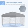 Perrera De Exterior De Acero Galvanizado 210x185x150 Cm-pawhut. Plata