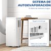 Aire Acondicionado Portátil De Abs Homcom 30x34x69,4 Cm Blanco