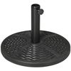 Base De Sombrilla De Hdpe Metal Ø45x33 Cm-outsunny. Negro