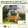 Mesa De Picnic De Abeto Poliéster 89x80,5x142,5 Cm-outsunny Teca