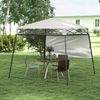 Carpa Plegable De Acero Tela Oxford 220x220x200 Cm-outsunny. Blanco