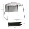 Carpa Plegable De Acero Tela Oxford 220x220x200 Cm-outsunny. Blanco