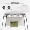 Carpa Plegable De Acero Tela Oxford 220x220x200 Cm-outsunny. Blanco