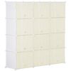 Armario Modular De Plástico Acero Homcom 125x32x125 Cm-blanco