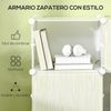 Armario Modular De Plástico Acero Homcom 125x32x125 Cm-blanco