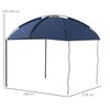 Toldo Para Coche De Poliéster 290x278x230-260 Cm-outsunny. Azul