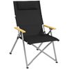 Silla De Camping Plegable Outsunny Tela Oxford 74x59,5x98 Cm Negro