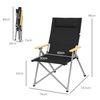 Silla De Camping Plegable Outsunny Tela Oxford 74x59,5x98 Cm Negro